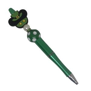 🟢 Disney Mickey St Patrick’s Day Mickey Head Focal Charm Pen